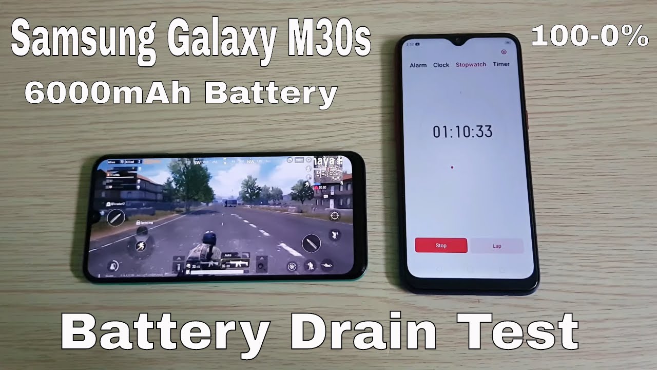 Samsung Galaxy M30s 6000mAh Battery Drain Test (100-0%)