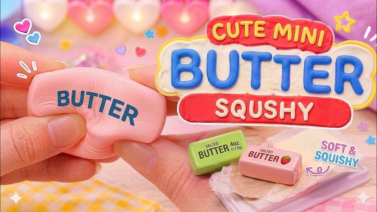 DIY World's Tiniest Butter Squishy / crafts to do when your bored with paper /easy paper craft
