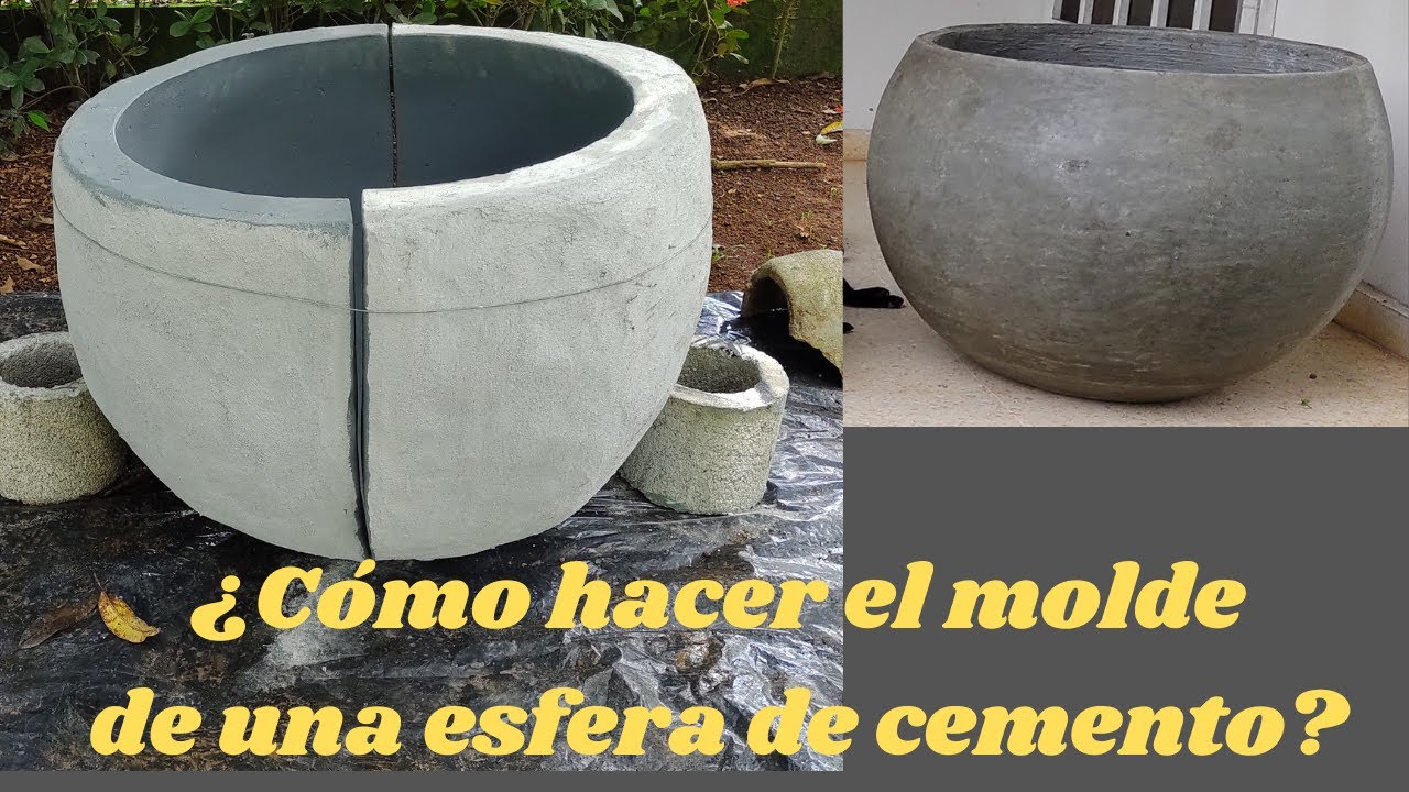 ¿Cómo hacer el molde de una esfera de cemento?
