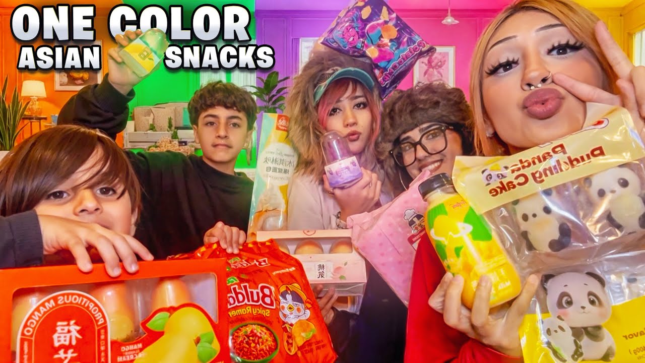 EATING ONLY ONE COLOR ASIAN FOODS FOR 24 HOURS