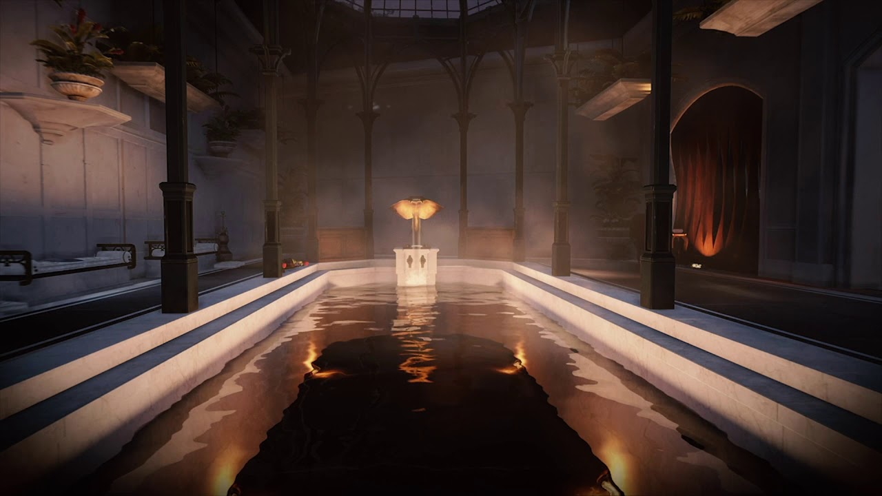 Dishonored 2 - Grand Palace Pool Ambiance (water, soft wind, dripping)