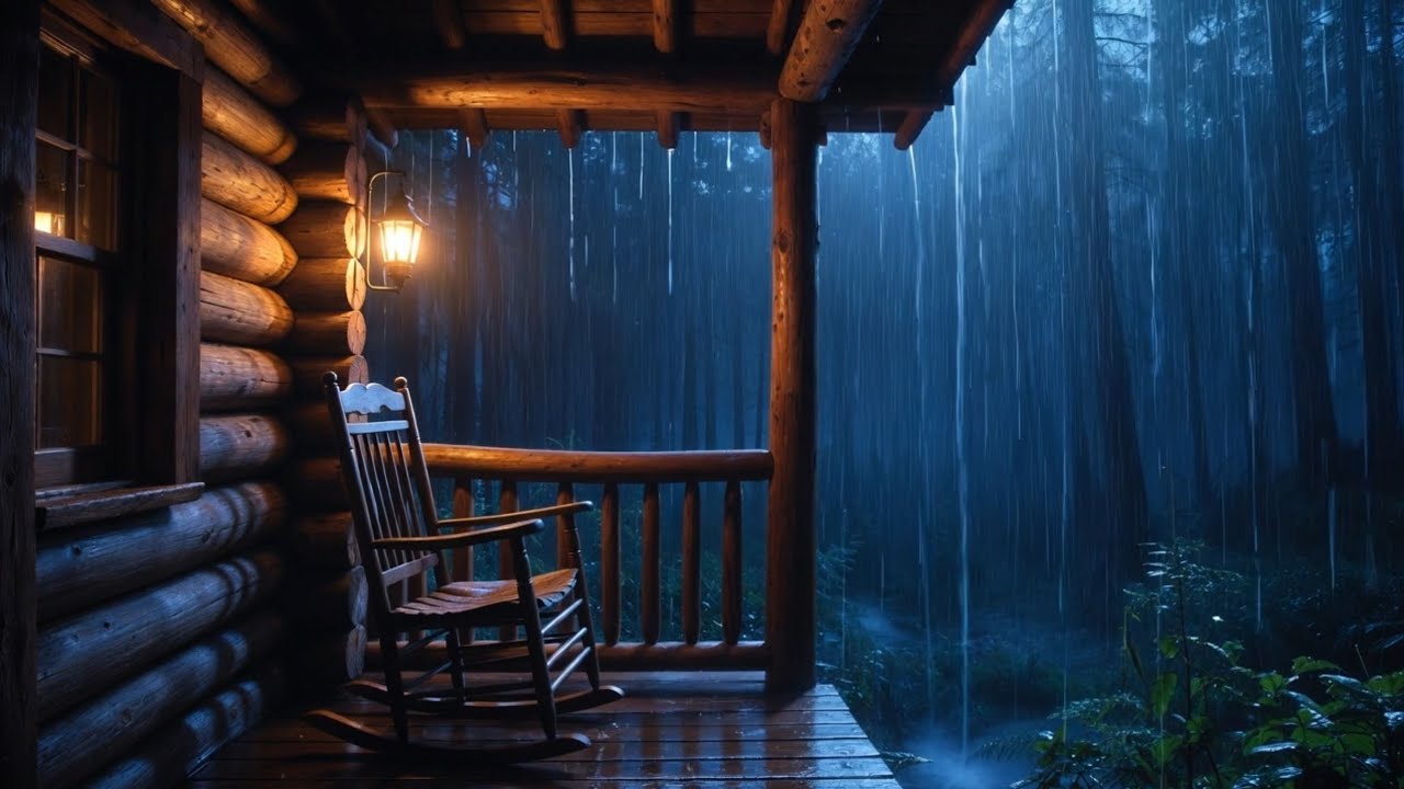 Heavy Rain Sounds Bring Sleep And Sweet Dreams, Gently Washing Away Worries At Night So Peacefully!!