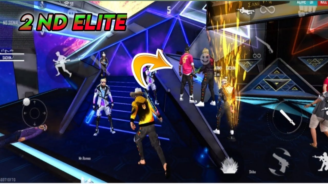 Free fire 2nd elite😂😂😂 in my rank match rank pushing in heroic first star rank match