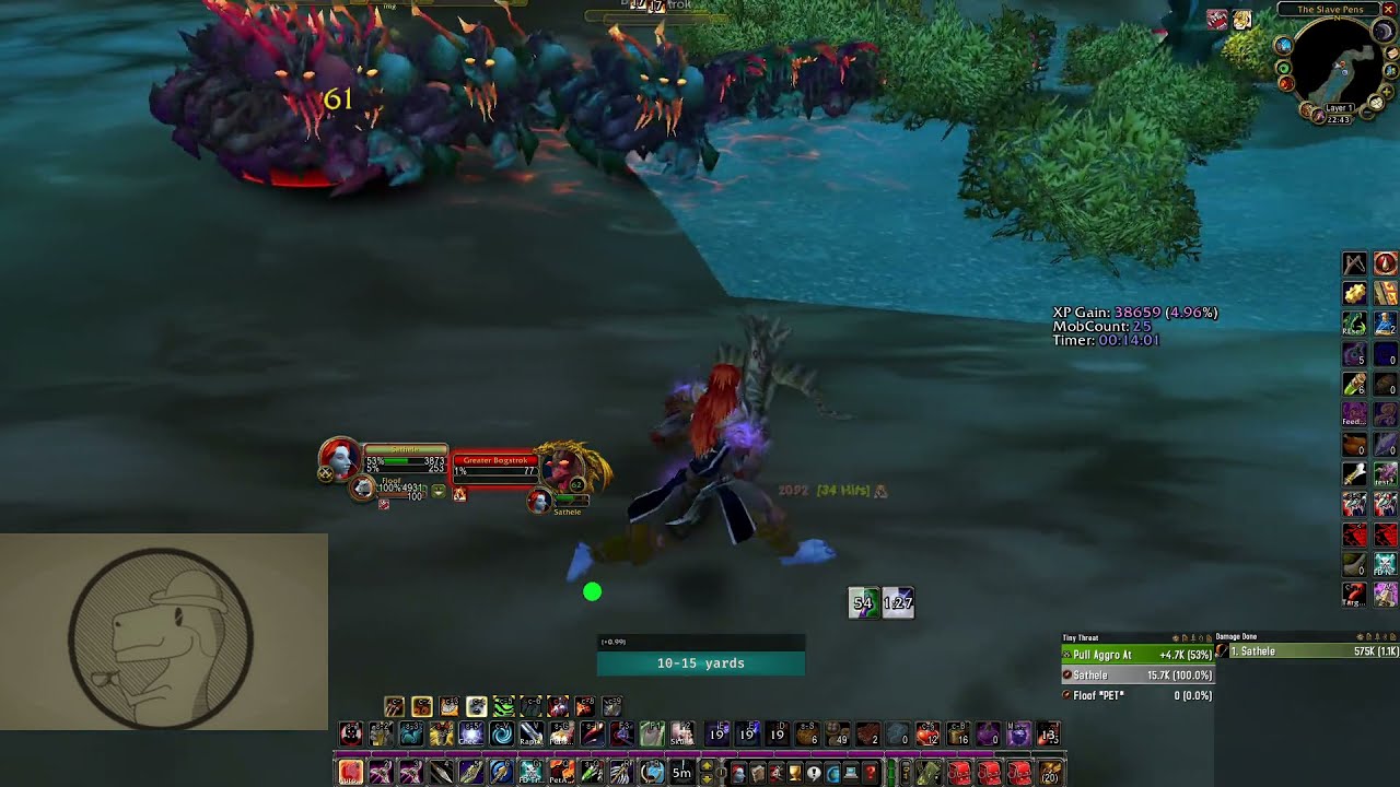 Classic TBC : Hunter Slave Pens 37-mob pull (Info & Talents in Description)