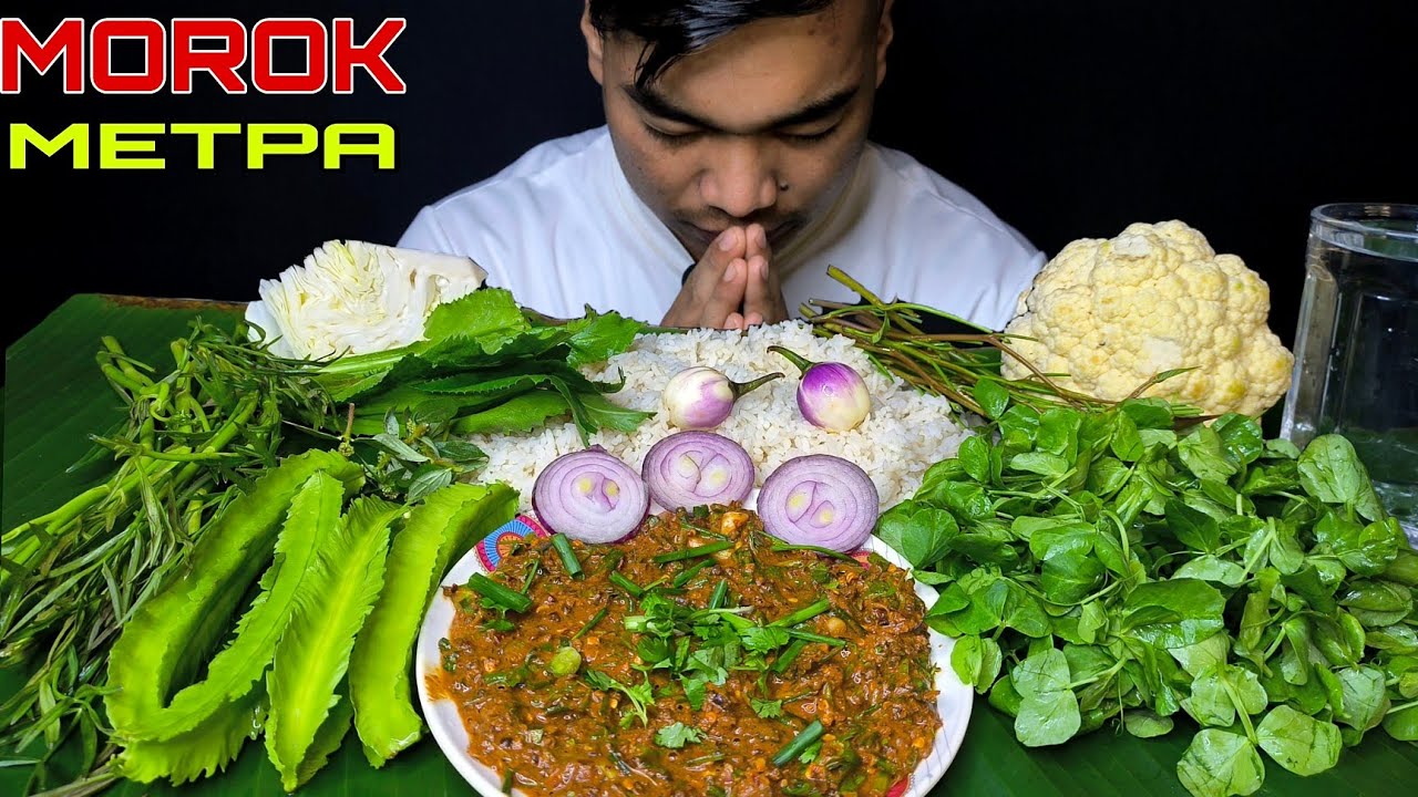 FRESH VEGETABLES MUKBANG 🥦🥬AND MOROK METPA 🥵//