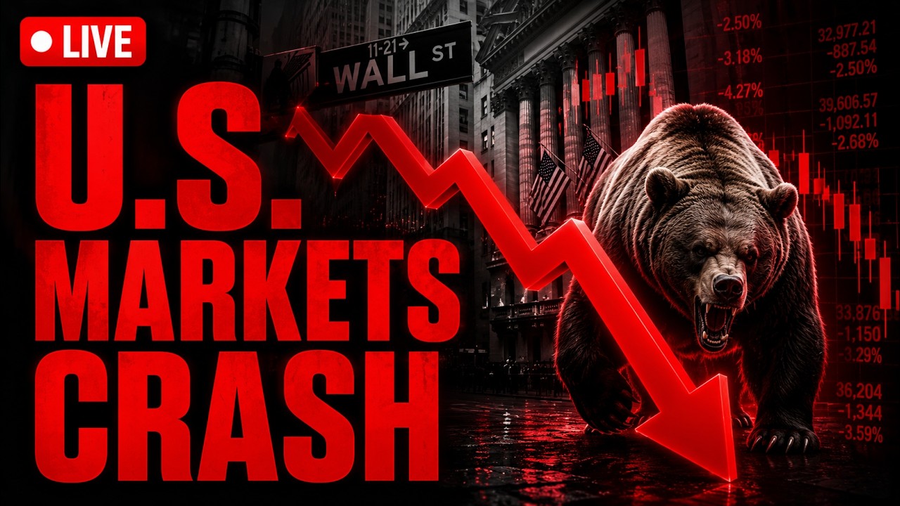 U.S. Markets Crash LIVE: Dow Falls 800 Points, S&P 500, Nasdaq In Red
