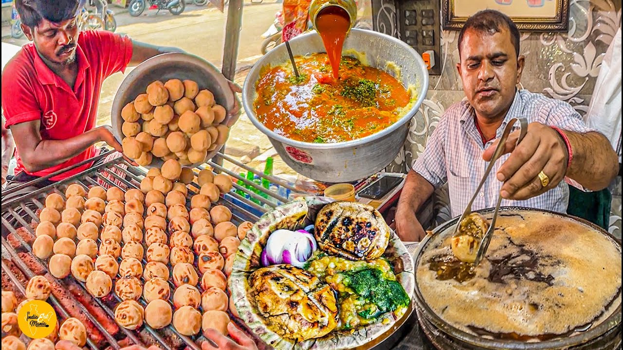 Most Viral Gaya Singh Ki Jharkhandi Style Litti Chokha Making Rs. 70/- Only l Dhanbad Street Food