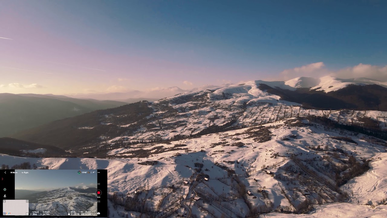 DJI MAVIC AIR2 WINTER RANGE TEST-CE mode.