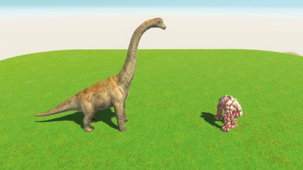 LAVA GOLEM VS BRACHIOSAURUS - ARBS - Animal Revolt Battle Simulator