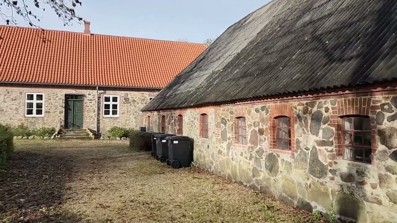 Melancholic autumn weather at the heritage country house by the Limfjorden sea in Denmark. PART 7