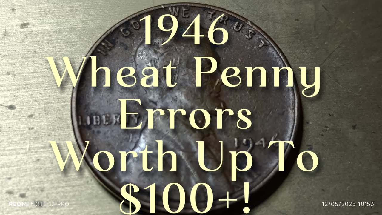 1946 Wheat Penny Errors Worth Up To $100+! Check Your Coins!#CoinError #RareFind #WheatCent #Money
