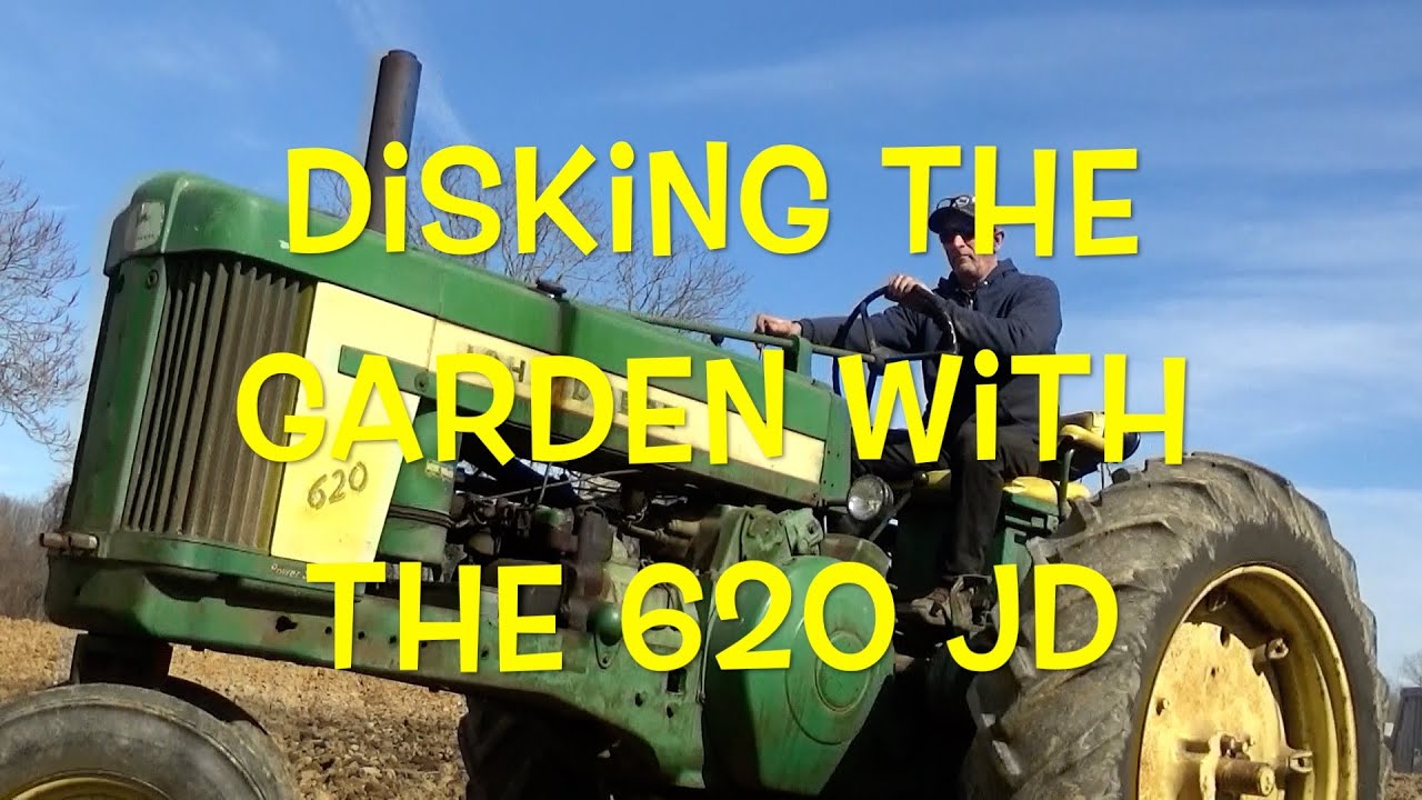 Disking the Garden with a 620 John Deere