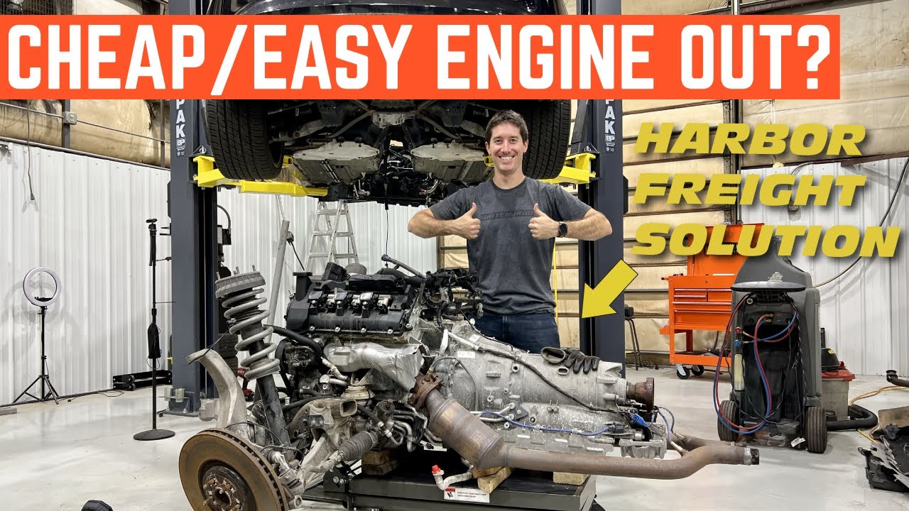 This HARBOR FREIGHT Tool Made The Jag F-Type Engine Removal EASY
