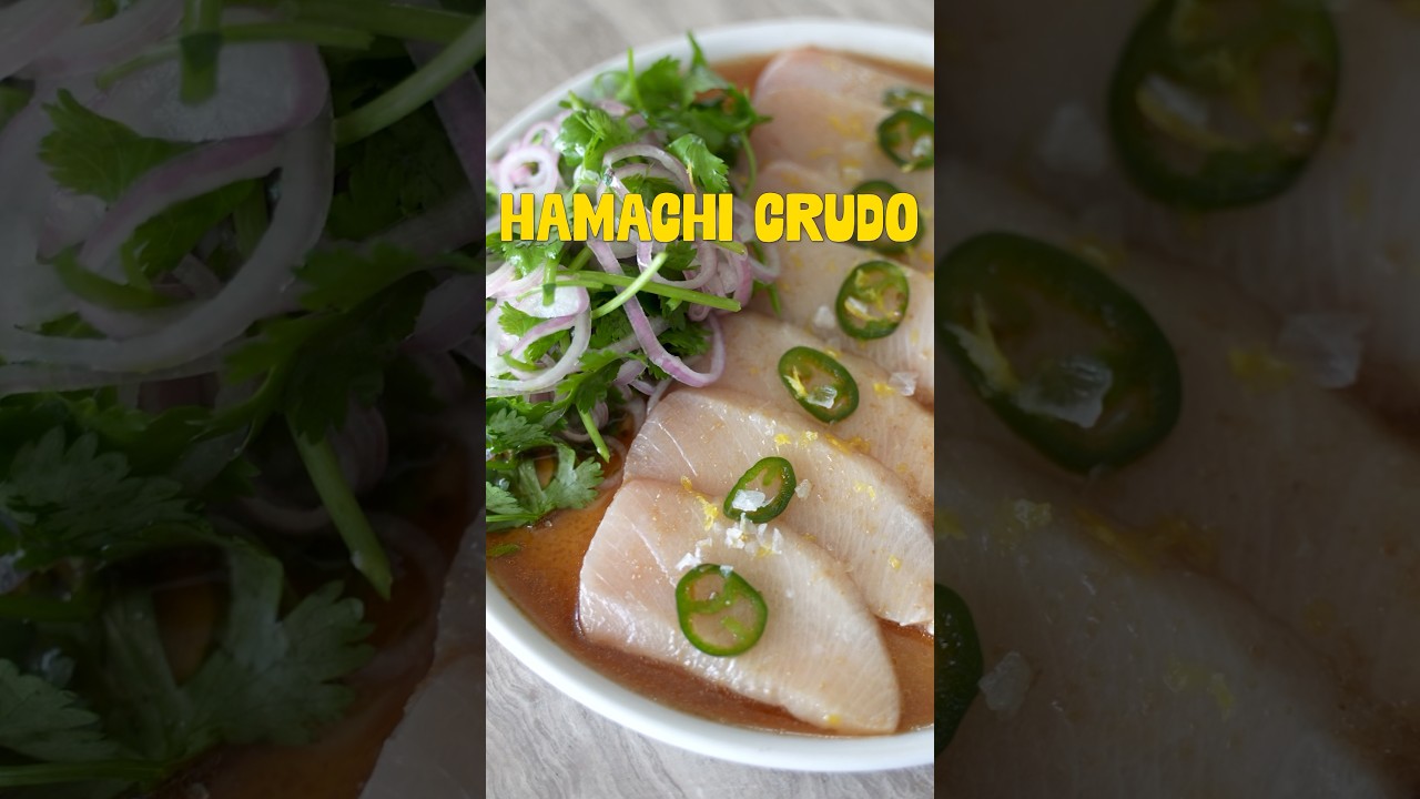 This hamachi crudo is insanely delicious and so easy to make! #hamachi #crudo #yellowtail