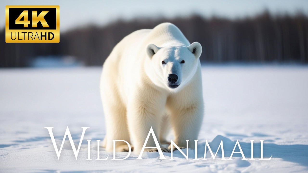 Wild Animals 4K – Amazing Wildlife Moments with Relaxing Nature Sounds 🐅🌳