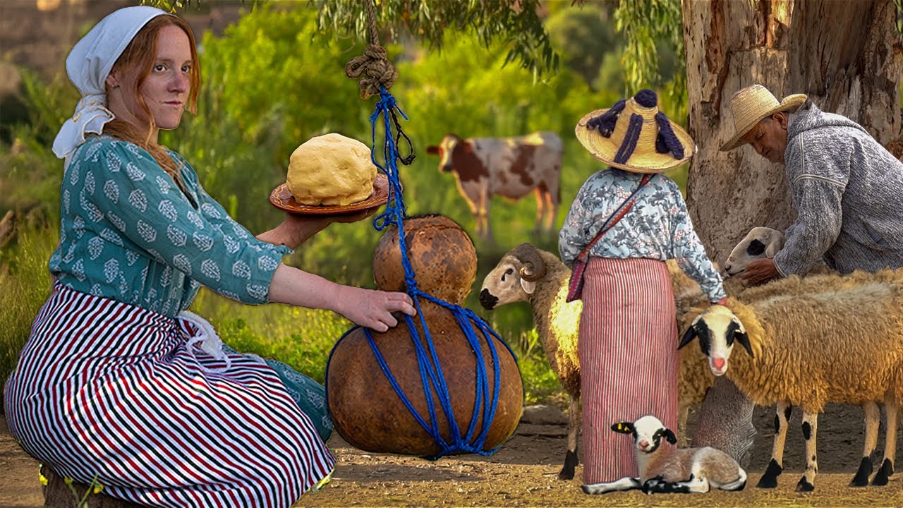 Vida Rural en Marruecos: Mantequilla Tradicional - Mercado de Animales - Compra y Venta