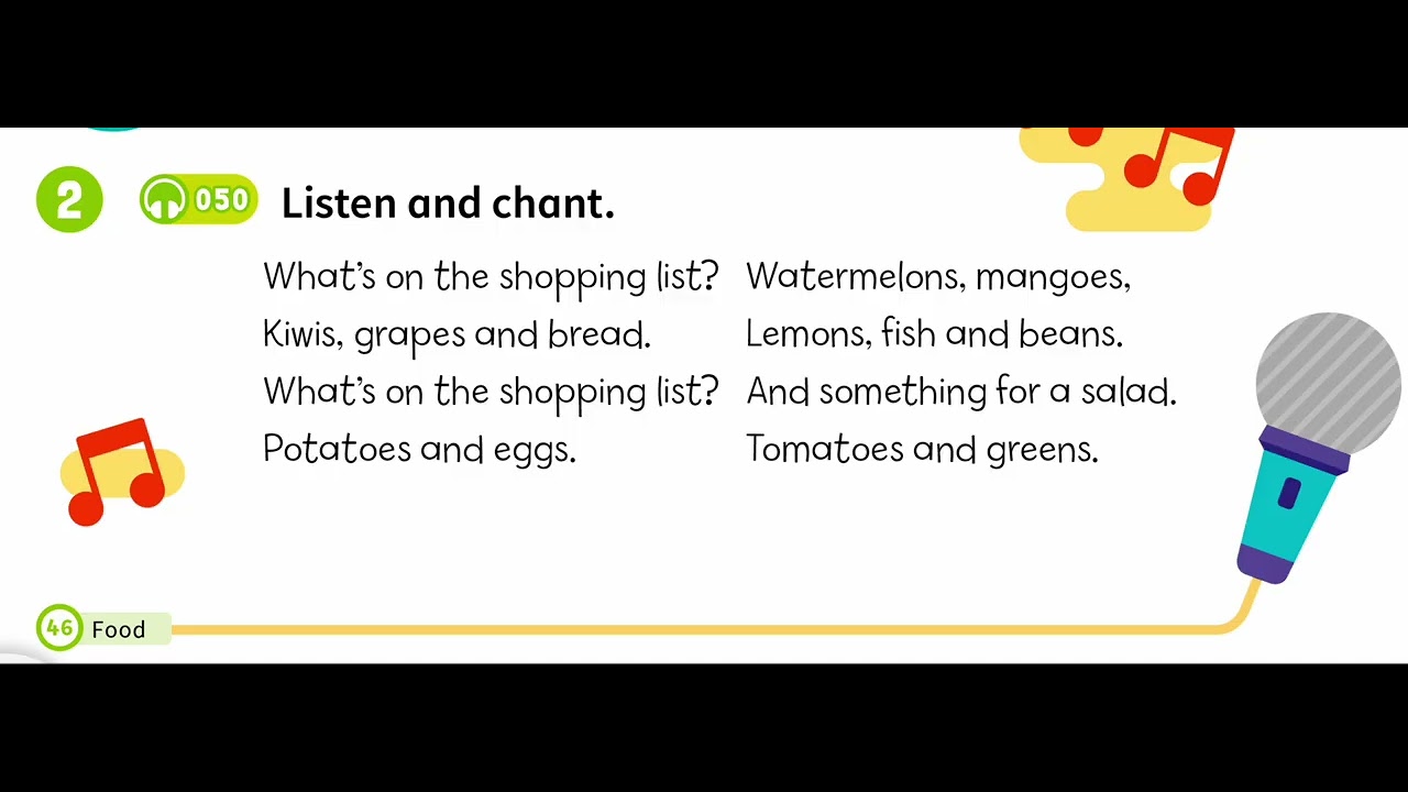 SPM2- UNIT 4: CHANT (Shopping list)