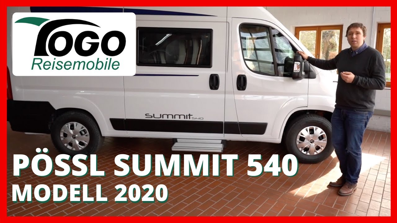 ❤️ KOMPAKT, SCHWENKBAD, HECKBETT: Pössl Summit 540 | Modell 2020 | TOGO REISEMOBILE
