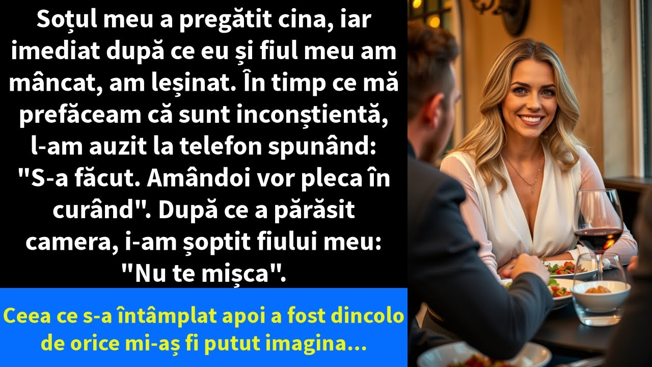 Soțul meu a pregătit cina, iar imediat după ce eu și fiul meu am mâncat, am leșinat.