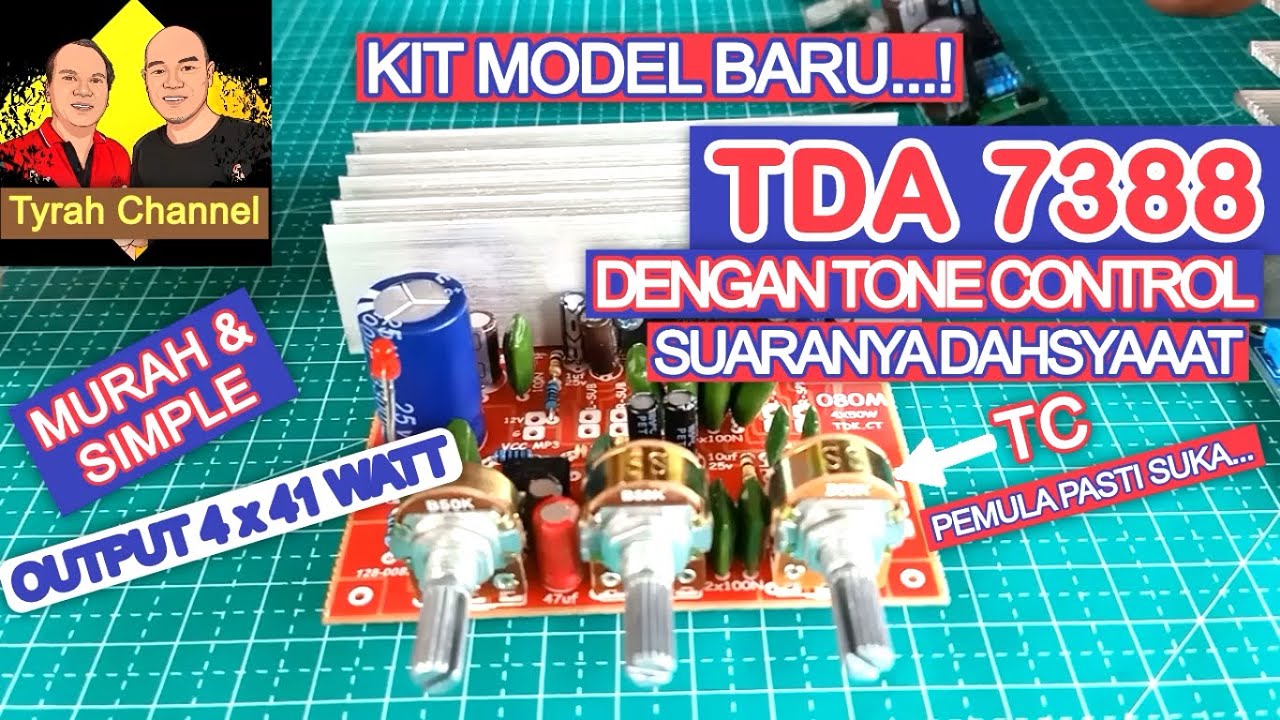 VID 54 I REVIEW TDA 7388 MODEL BARU I SUDAH DILENGKAPI 3 BUAH POTENSIO DAN HEATSINK I HARGA MURAH