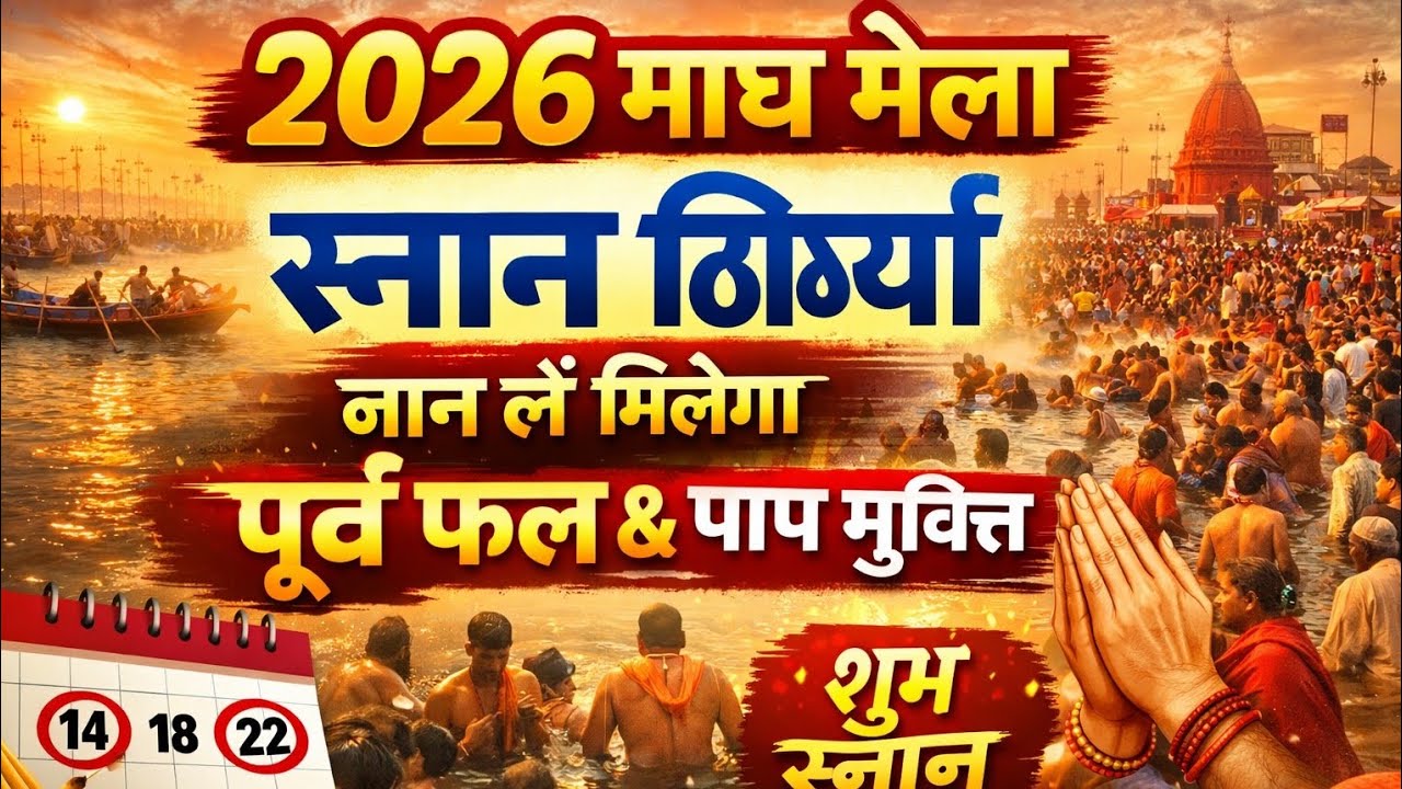 2026 माघ मेला स्नान तिथियां जान ले मिलेगा पूर्व फल पाप मुक्ति।।2026Maghmela #माघमेला2026