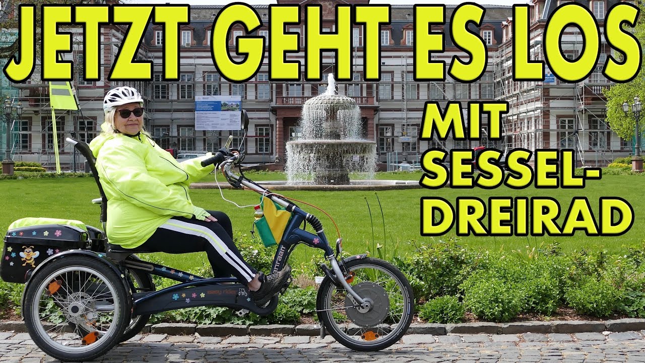 Jetzt geht es los, nach Hanau zu Schloss Philippsruhe und Wilhelmsbad mit Sesseldreirad [4K/UHD]