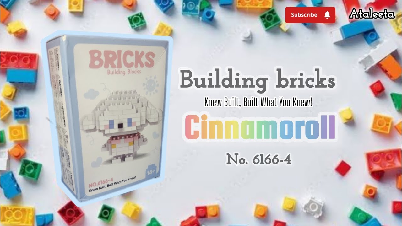 step by step assembling CINNAMOROLL bricks series 6166-4 