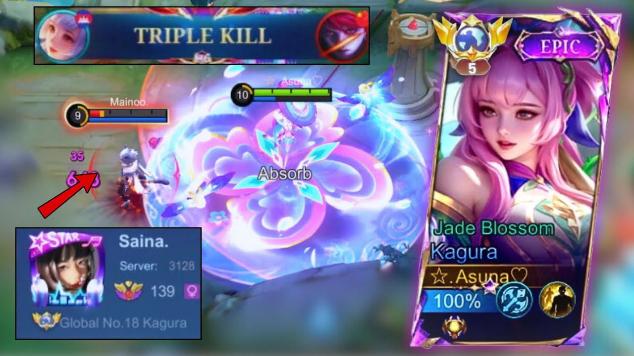 I TRIED TOP GLOBAL KAGURA Saina. BUILD IN SEASON 35 !