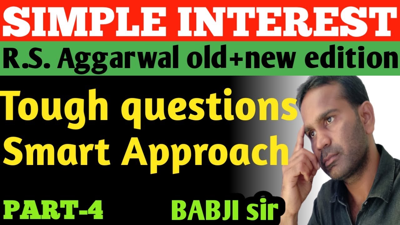SIMPLE INTEREST-4 concept, problems#RS AGARWAL# ARITHMETIC classes in telugu#babji study point