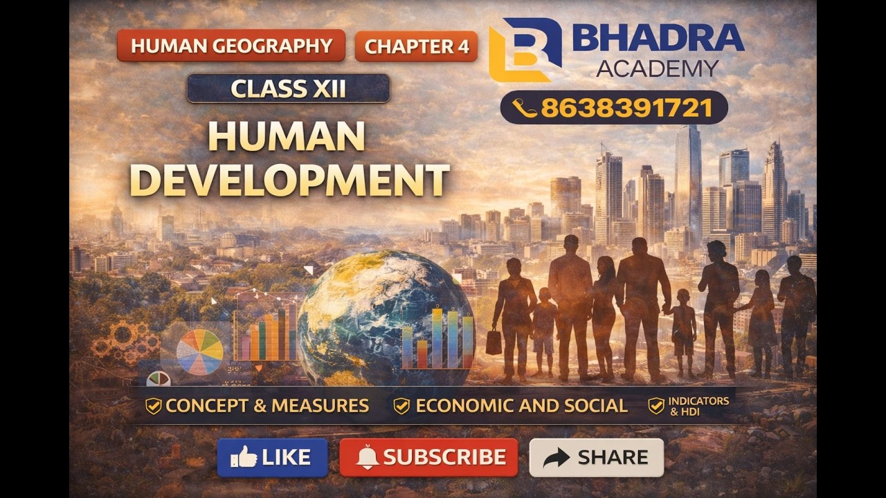Human Development | Class 12 | Human Geography | Bhadra Academy