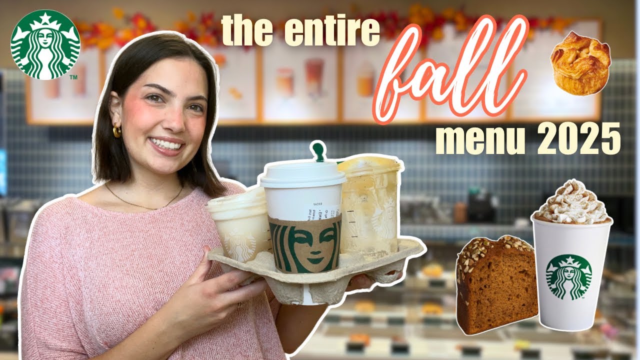 trying every FALL ITEM on the STARBUCKS 2025 MENU!
