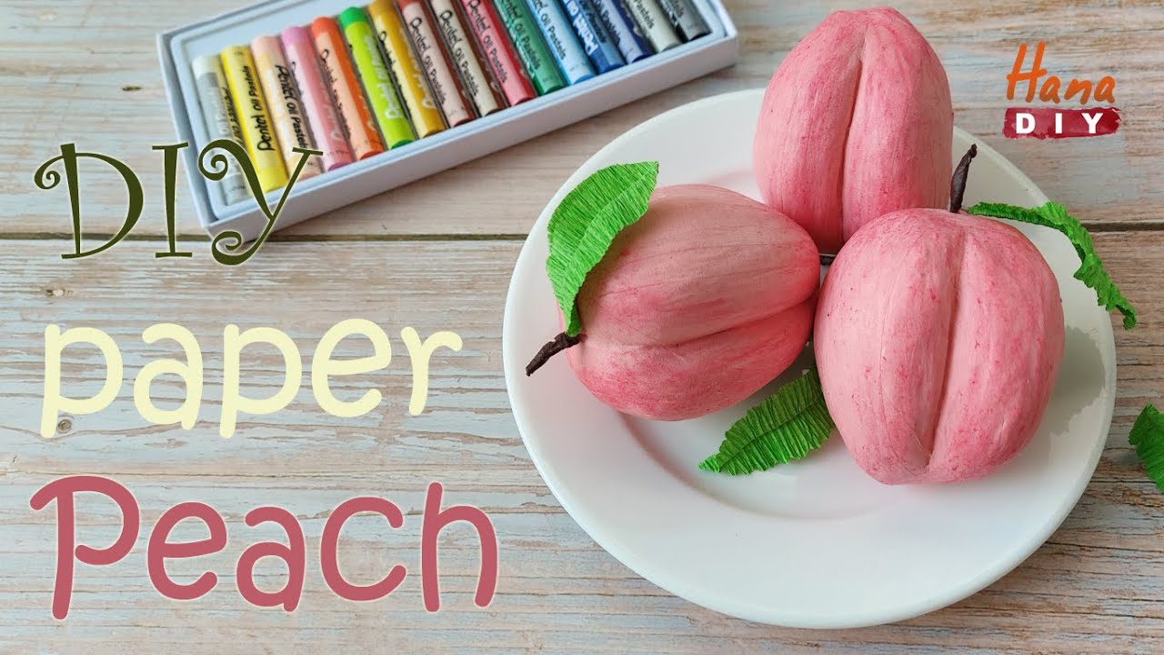 Как сделать персик из бумаги - Hana DIY