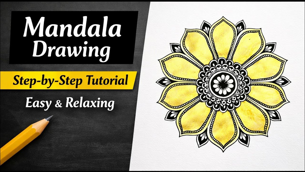 How to Draw Mandala | Easy Step-by-Step Mandala Art for Beginners
