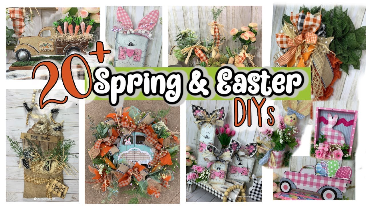 🐰🌸 🥕 20+ Easter and Spring DIYs \ Dollar Tree \ Hobby Lobby \ Walmart \ Country Charm by Tracy