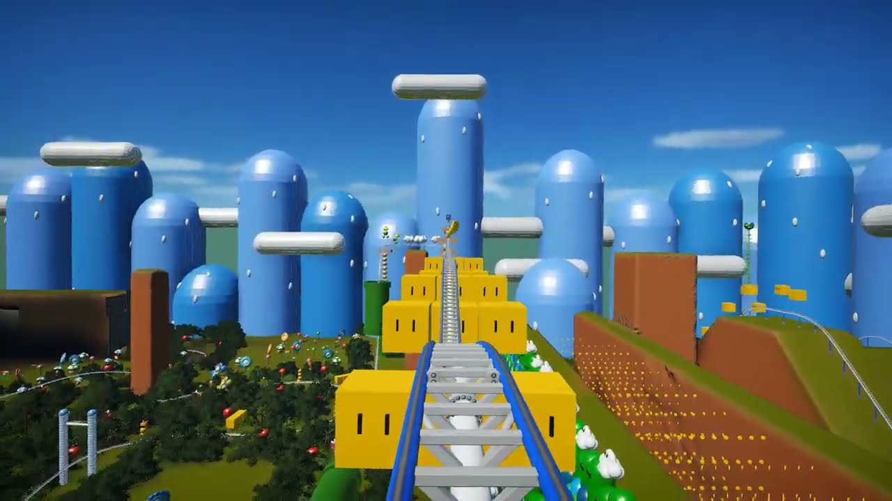 MARIO TIME! Ride POV on an ALL-NEW Mario World Coaster!