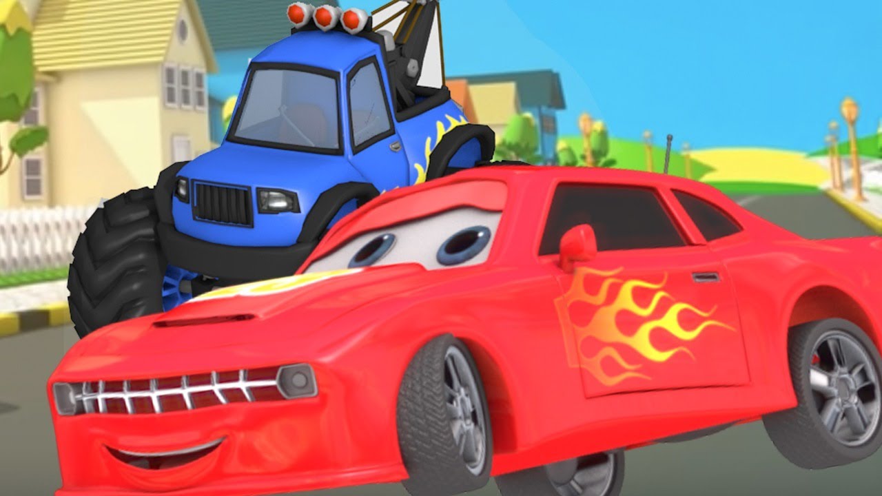 McQueen 4 wheels racing cartoon car for kids | Jugnu Kids and toys