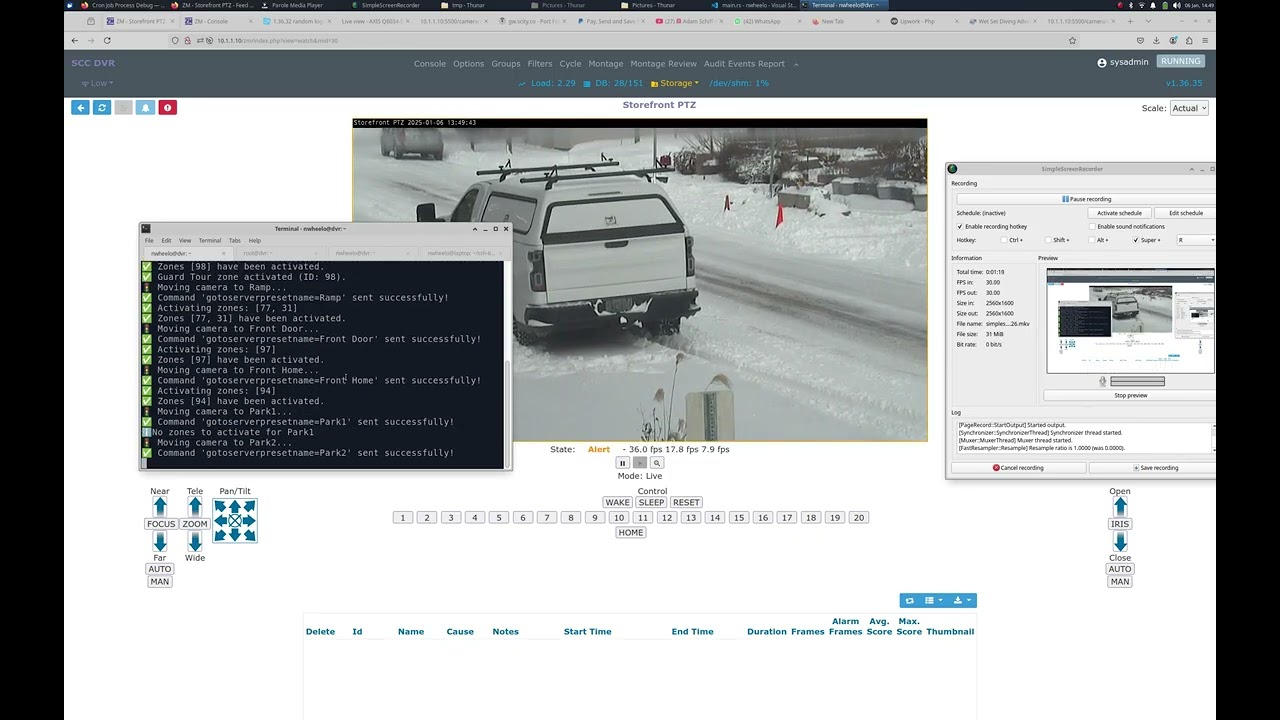 zoneminder and axis camera control