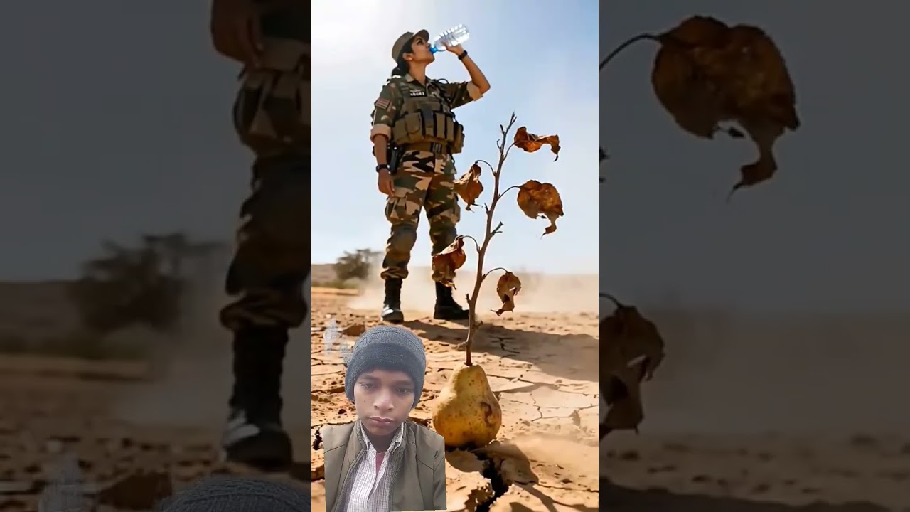 Army soldier maya saves pear tree from drying up😭