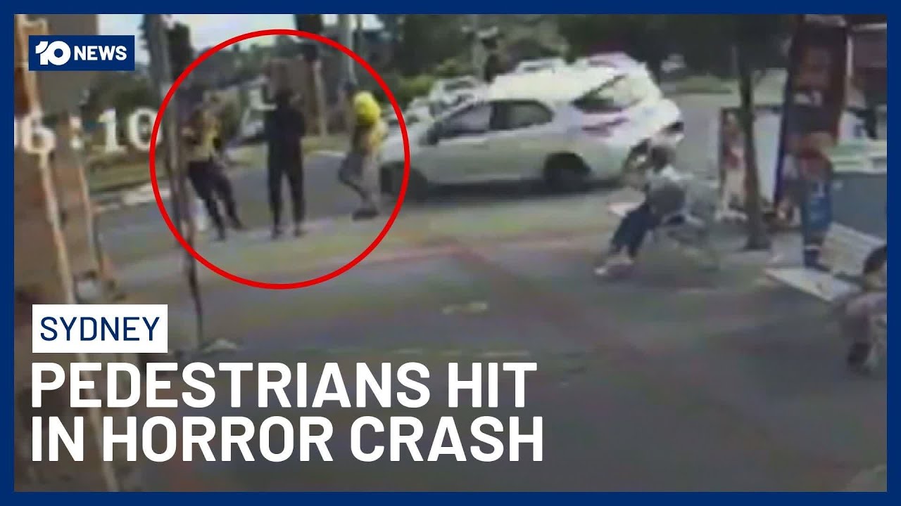 Three Pedestrians Seriously Injured After Crash Causes Car To Mount Curb In Sydney&rsquo;s West | 10 News