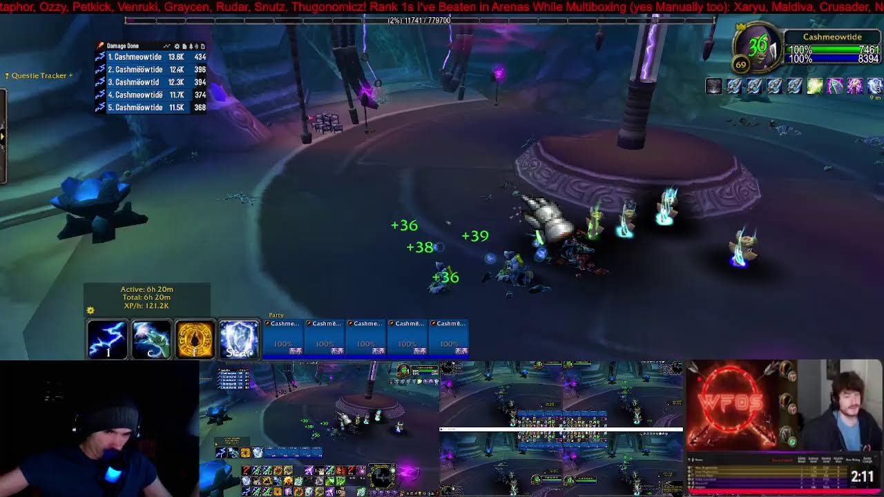 Manually Multiboxing 5 Elemental Shamans (68) | TBC!