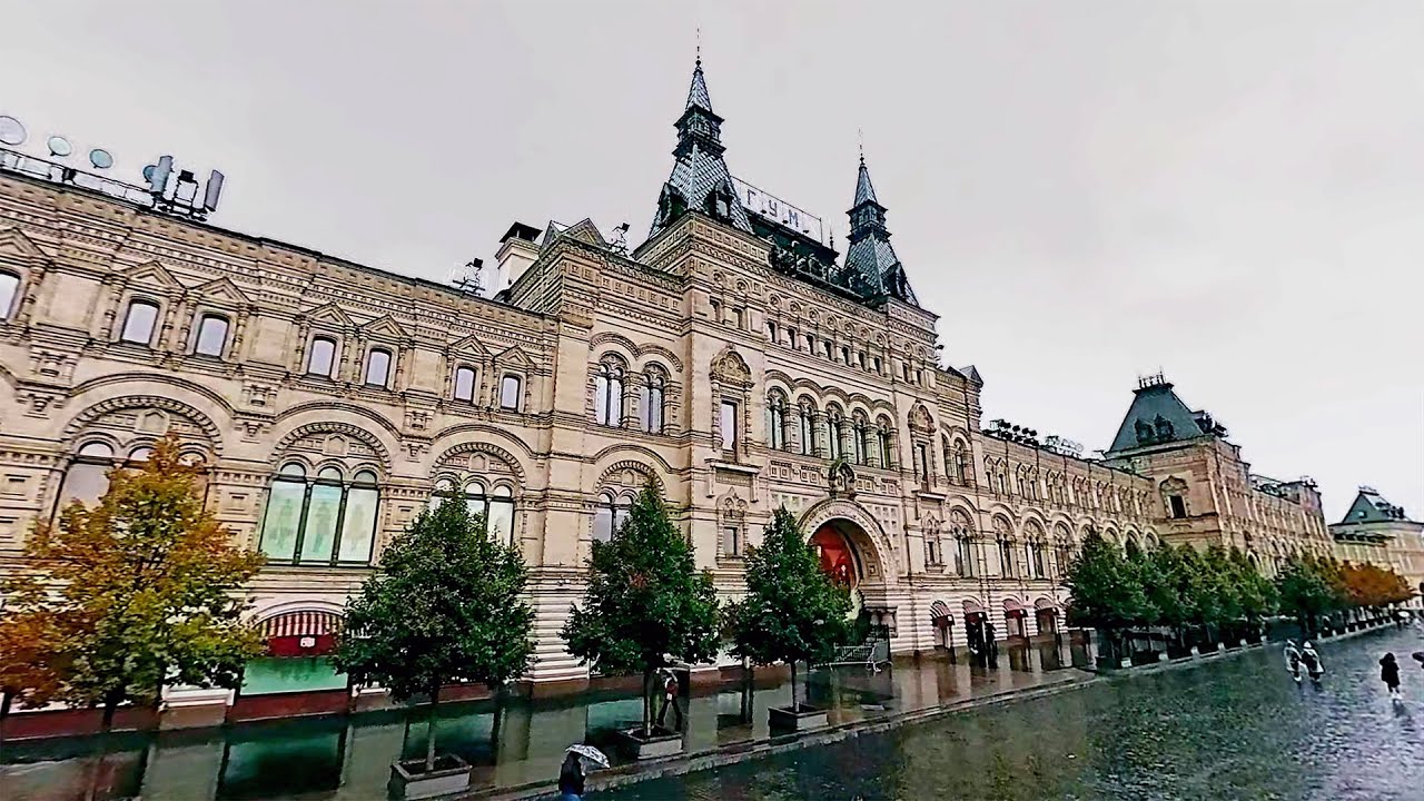 Москва на все 360&deg;. Красная площадь. От ГУМа до Мавзолея под дождём. Посмотри вокруг @LookaroundBLOG