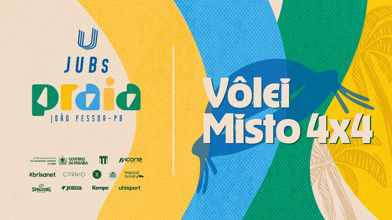 VOLEI DE AREIA MISTO 4X4 - JUBs Praia 2025 AO VIVO – em João Pessoa - PB | DISPUTA DE 3º E 4º