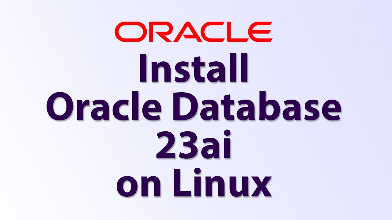 Install Oracle Database 23ai in Linux #oracle #database #installation