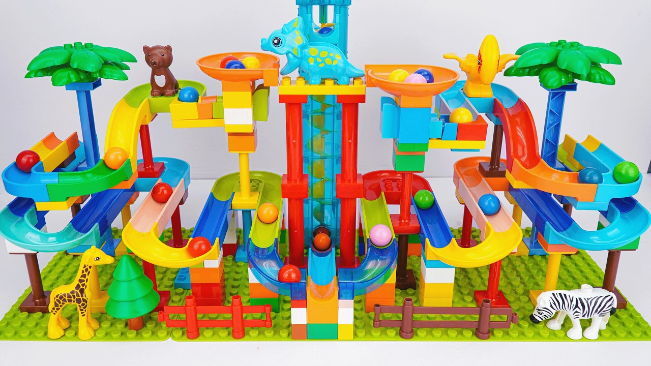 INSANE LEGO Duplo Marble Run ASMR 🌈 Tropical Track Madness | High Speed Elevator Race ASMR 💫
