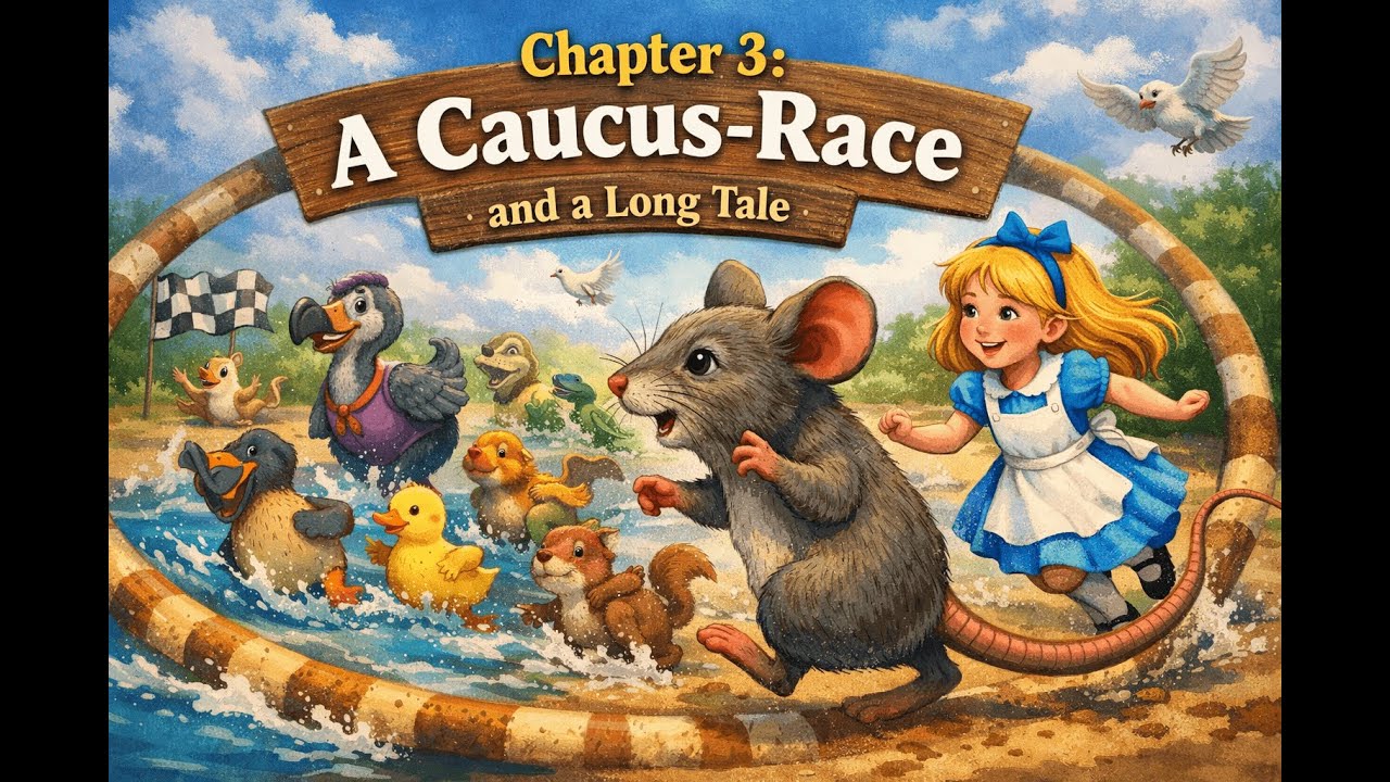 Alice in Wonderland Chapter 3 – A Caucus Race | B1 Level Easy English Story