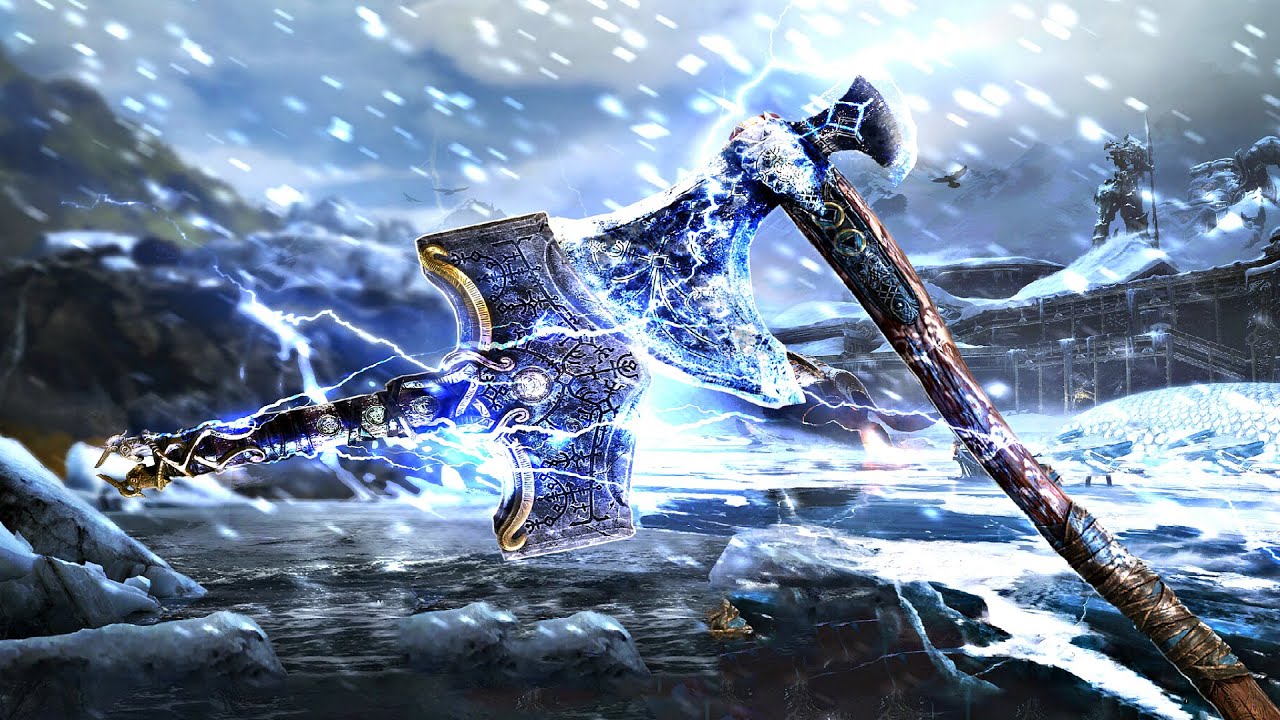 Origins & Story Of Mjolnir Thor Hammer Vs Leviathan Axe Scene - God of War 5 Ragnarok (PS5 4K 60FPS)