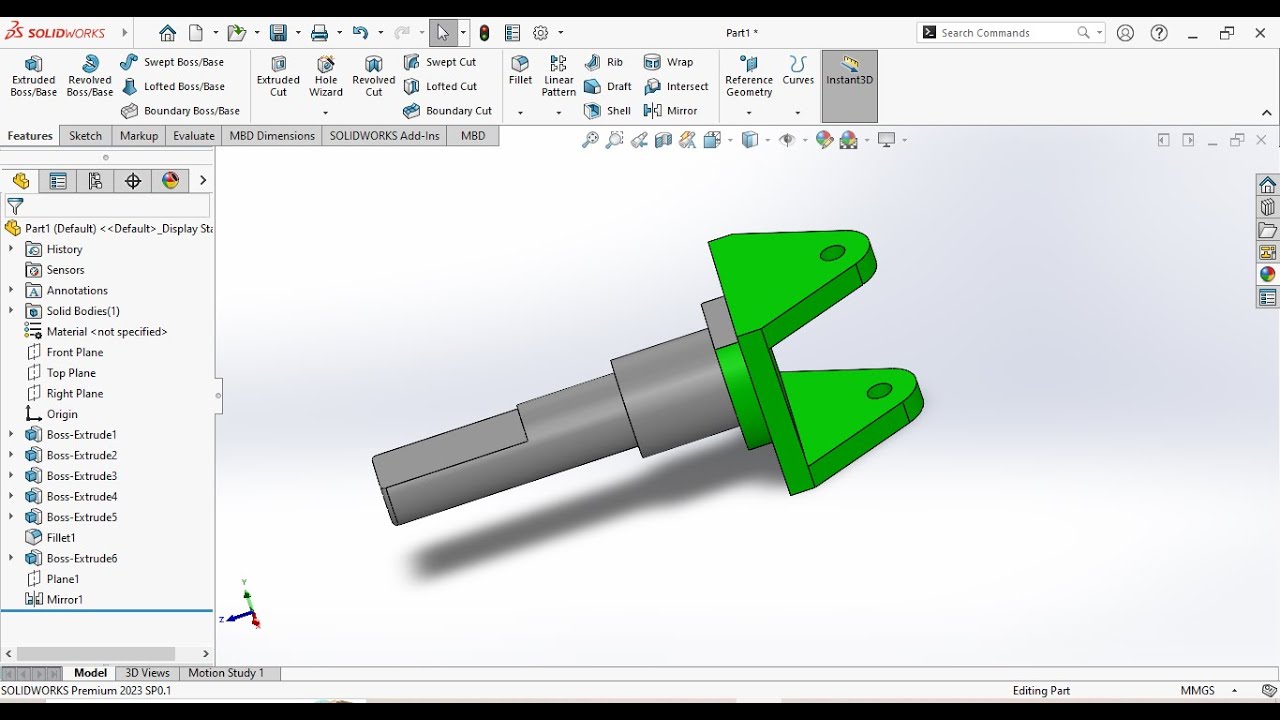SOLIDWORK 3D ÇİZİM ÖRNEK - 13