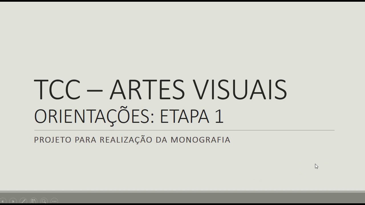 Orientações ETAPA 1 - TCC ARTES VISUAIS. PROJETO. UNIMES (Arte, Cultura e Educação)