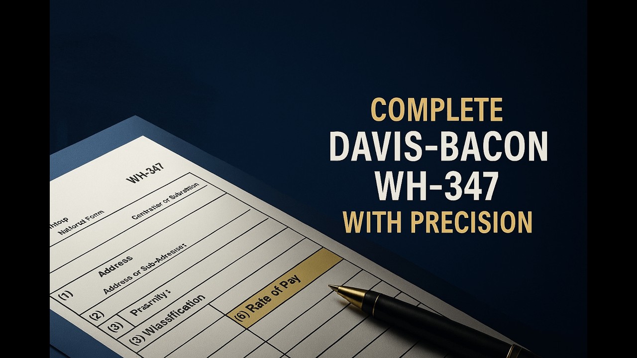 Completing the Davis Bacon WH-347 Payroll Form