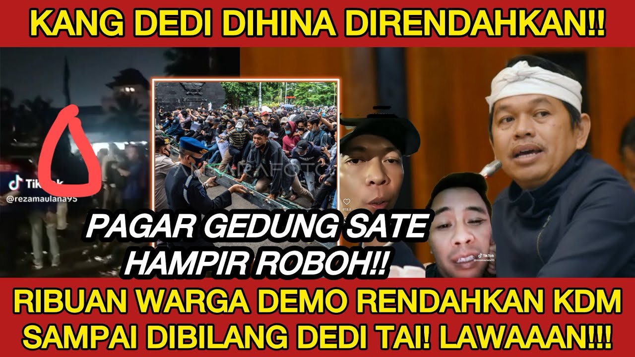 KDM DIRENDAHKAN PENDEMO!! CARI DALANG PENYUSUP!! RIBUAN WARGA KEPUNG KDM DIBILANG TAI.. LAWAAN!!